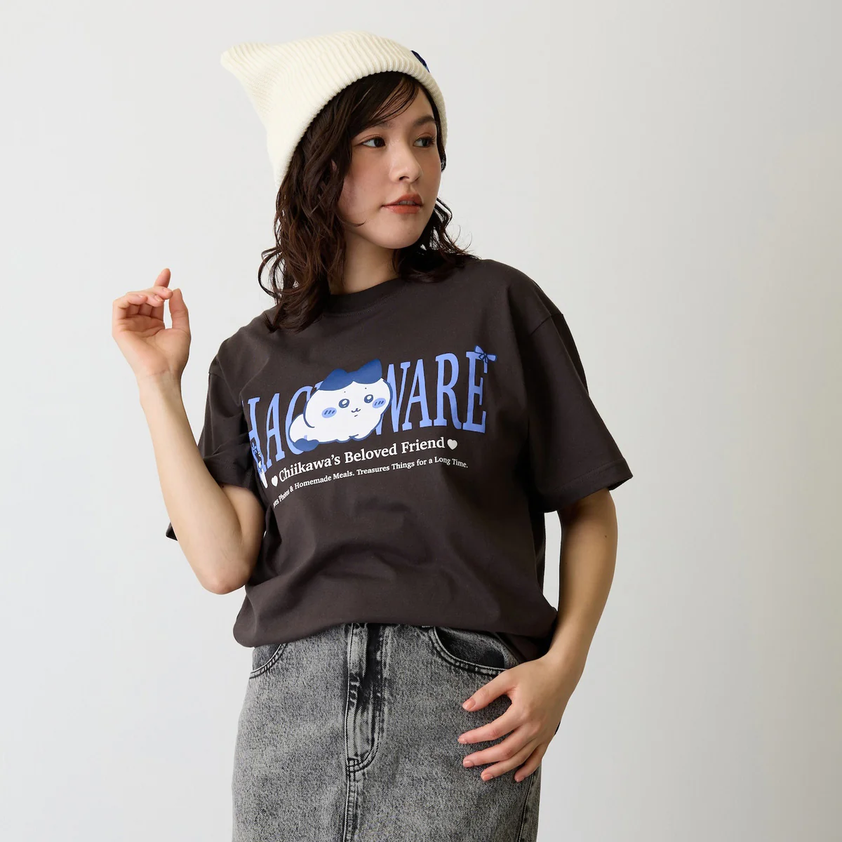 ちいかわ Tシャツ ハチワレシリーズ スミ - Image 13