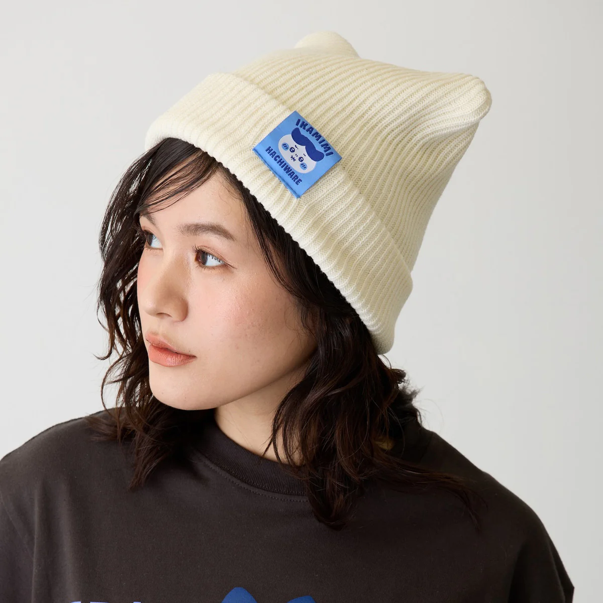 ちいかわ ニットキャップ ハチワレシリーズ ホワイト - Image 6