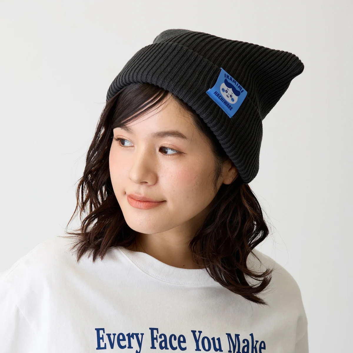 ちいかわ ニットキャップ ハチワレシリーズ スミ - Image 4
