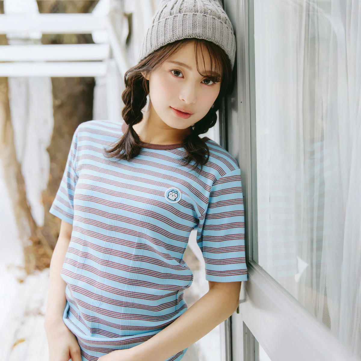 ちいかわ Tシャツ Robert P.Miller×Talking ハチワレ BLUEBERRY - Image 4