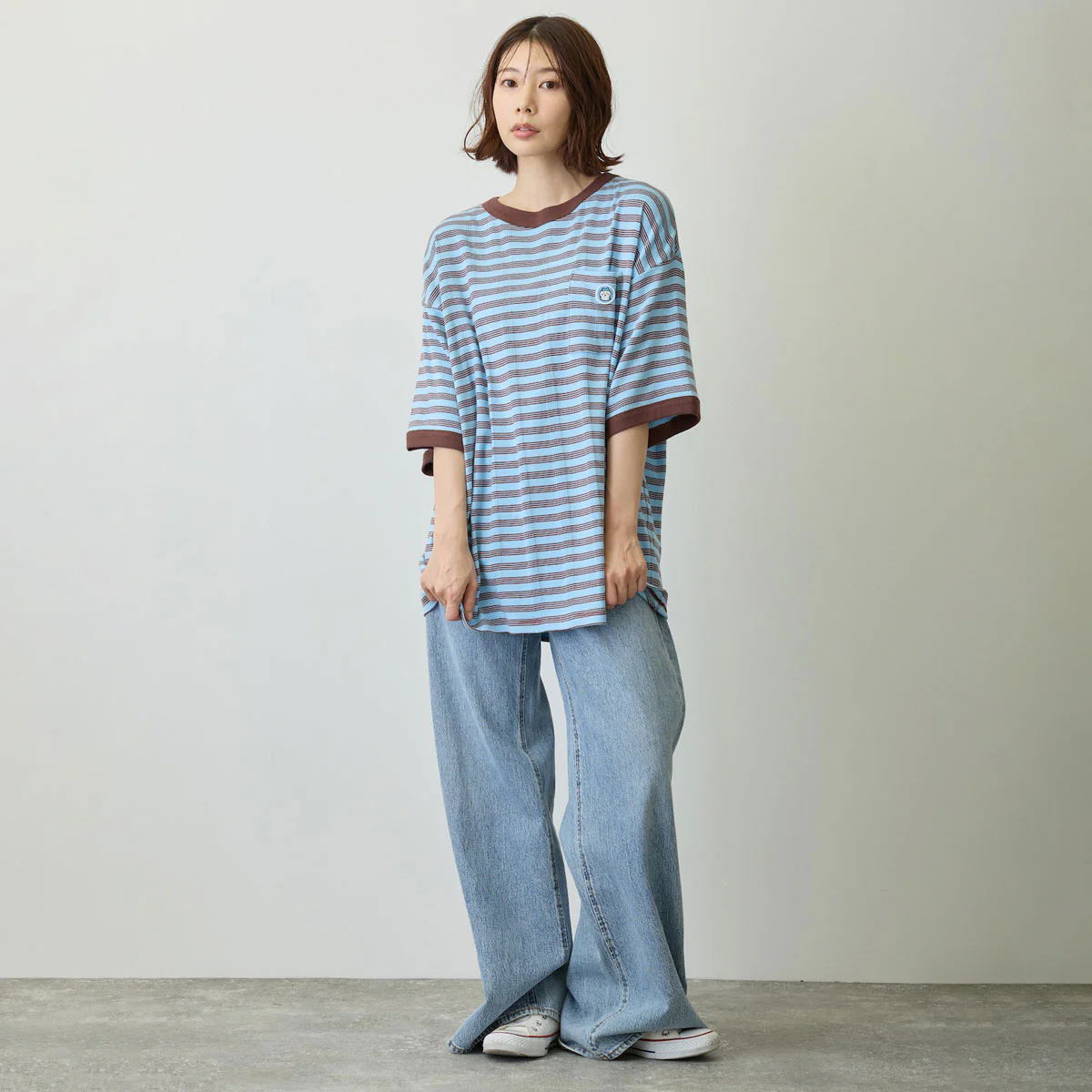 ちいかわ ビッグシルエットポケットTシャツ Robert P.Miller×Talking ハチワレ BLUEBERRY - Image 10