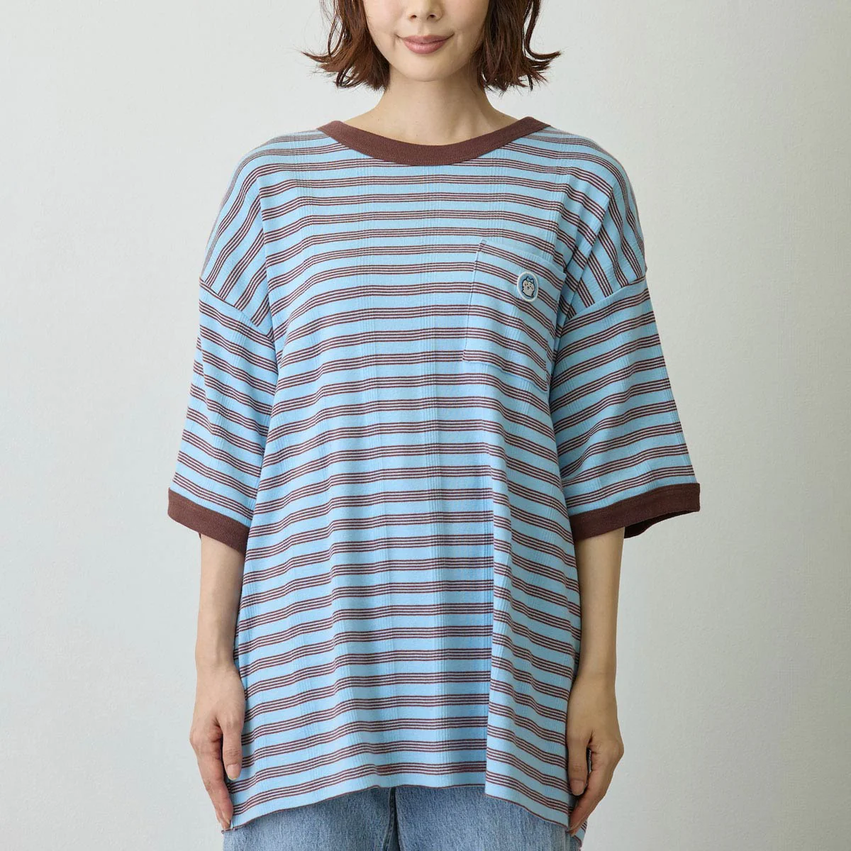 ちいかわ ビッグシルエットポケットTシャツ Robert P.Miller×Talking ハチワレ BLUEBERRY - Image 12