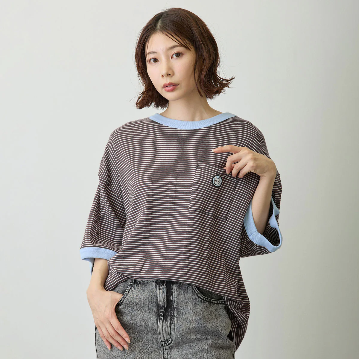ちいかわ ビッグシルエットポケットTシャツ Robert P.Miller×Talking モモンガ COFFEE - Image 14