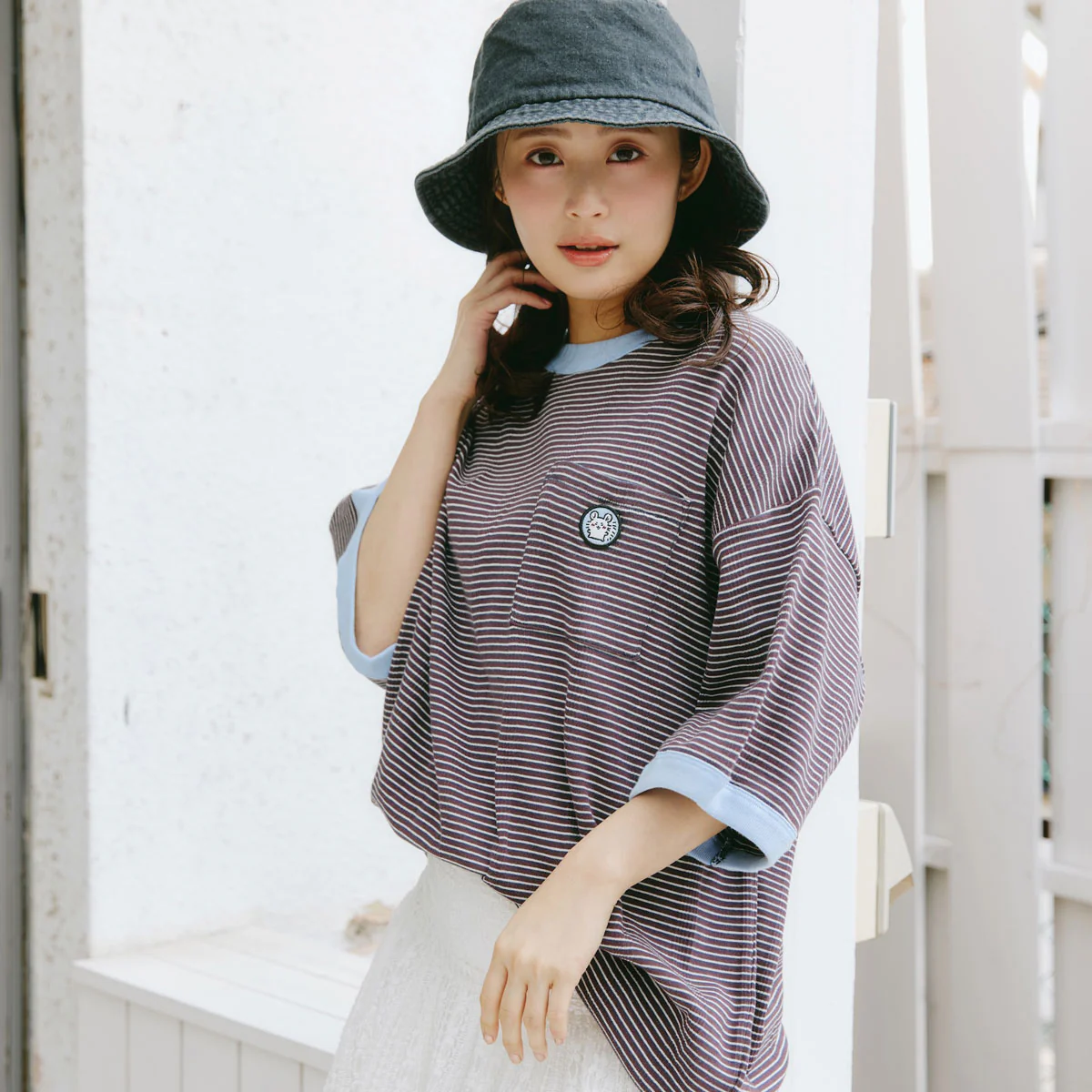 ちいかわ ビッグシルエットポケットTシャツ Robert P.Miller×Talking モモンガ COFFEE - Image 2