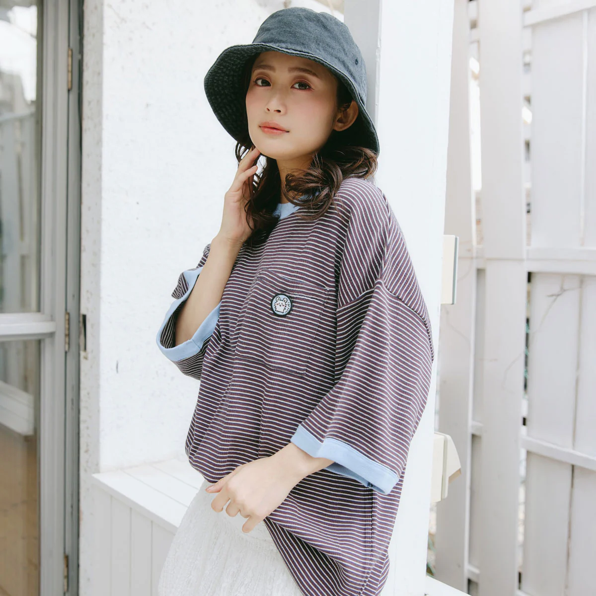ちいかわ ビッグシルエットポケットTシャツ Robert P.Miller×Talking モモンガ COFFEE - Image 3