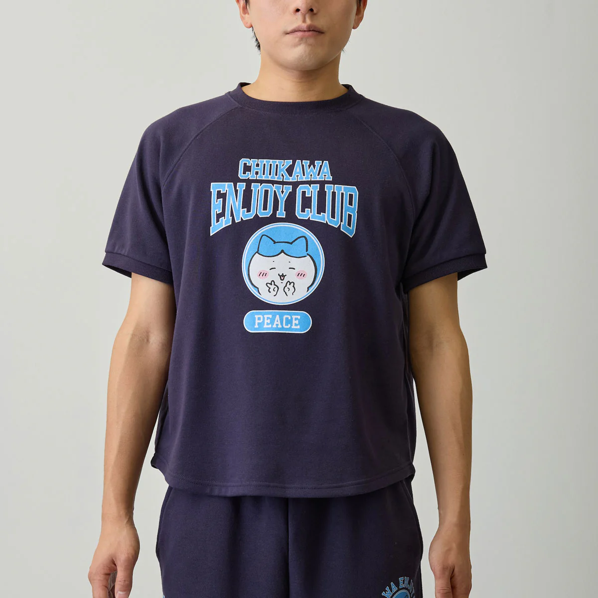ちいかわ Tシャツ ピース ハチワレ ネイビー - Image 7