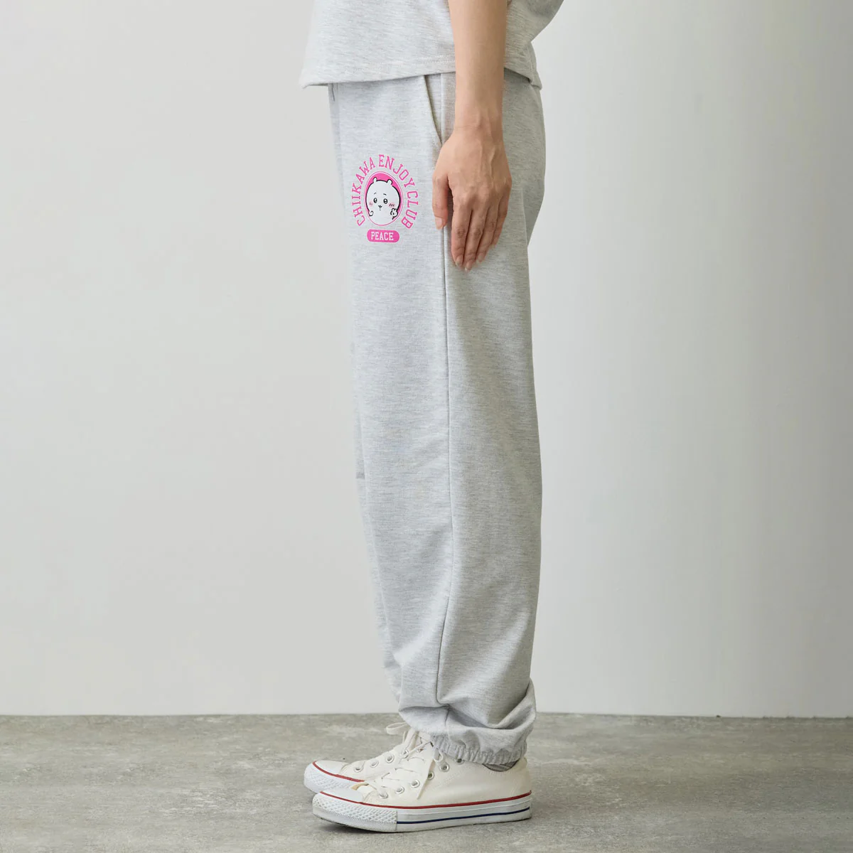 ちいかわ スウェットパンツ ピース ちいかわ 杢グレー - Image 14