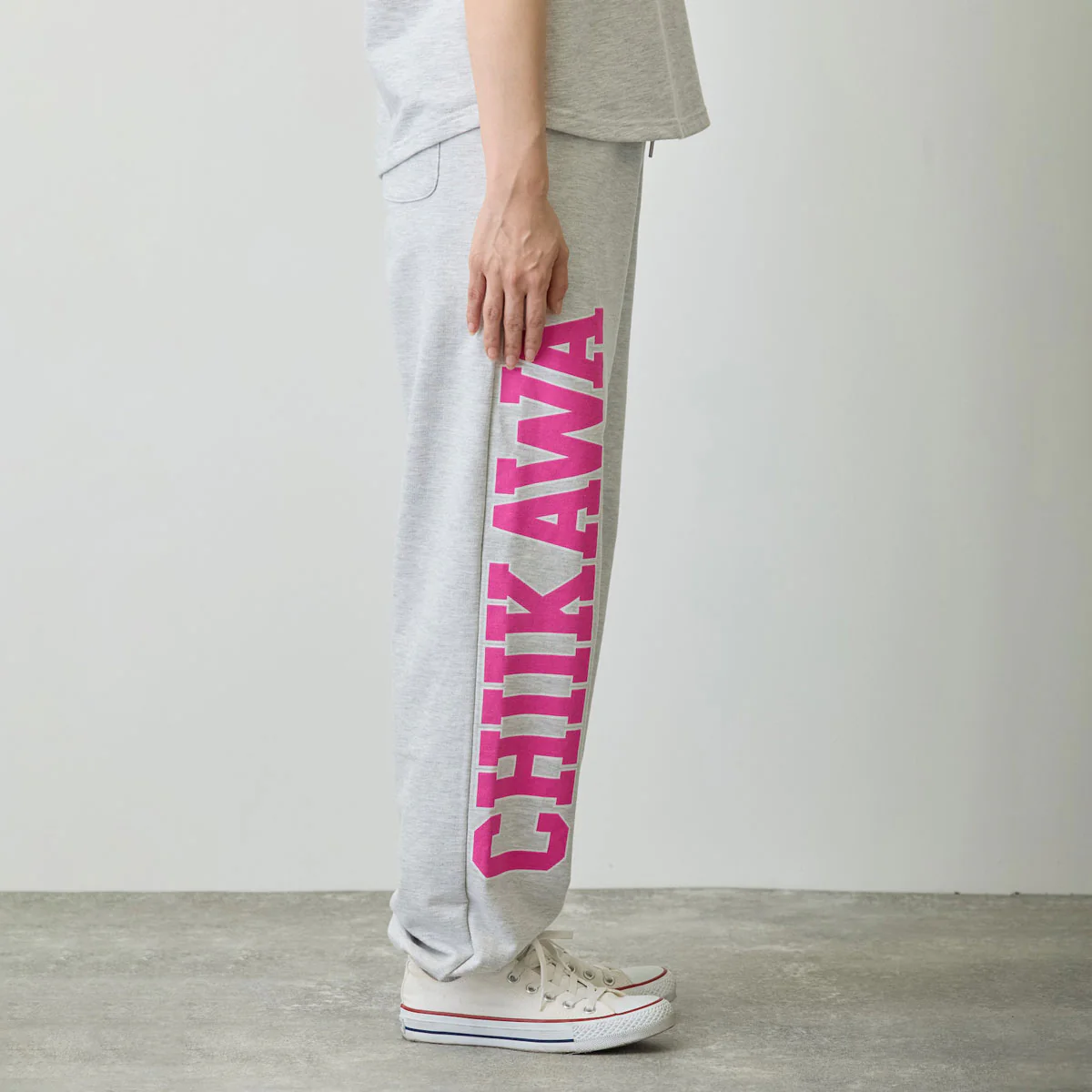 ちいかわ スウェットパンツ ピース ちいかわ 杢グレー - Image 15