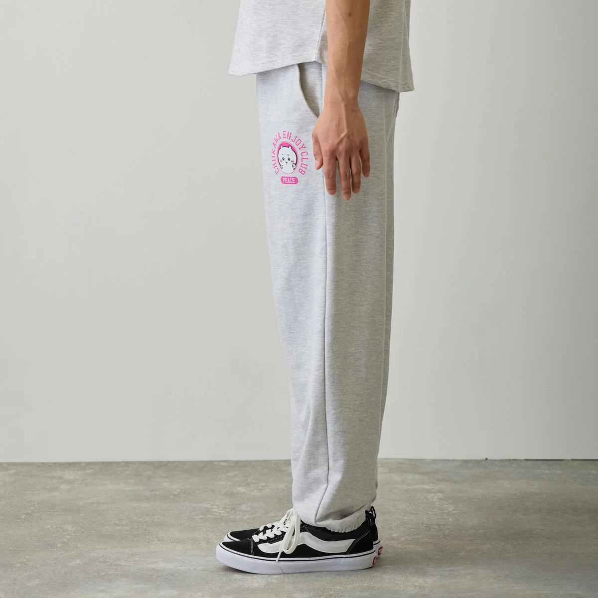 ちいかわ スウェットパンツ ピース ちいかわ 杢グレー - Image 8