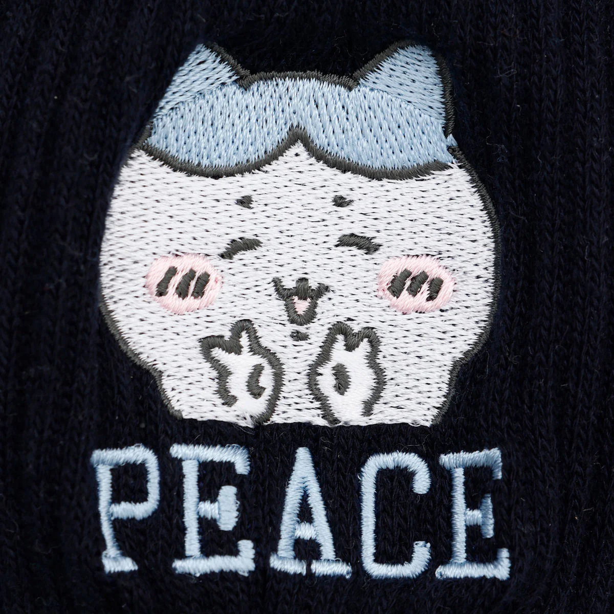 ちいかわ ソックス ピース ハチワレ ネイビー - Image 4