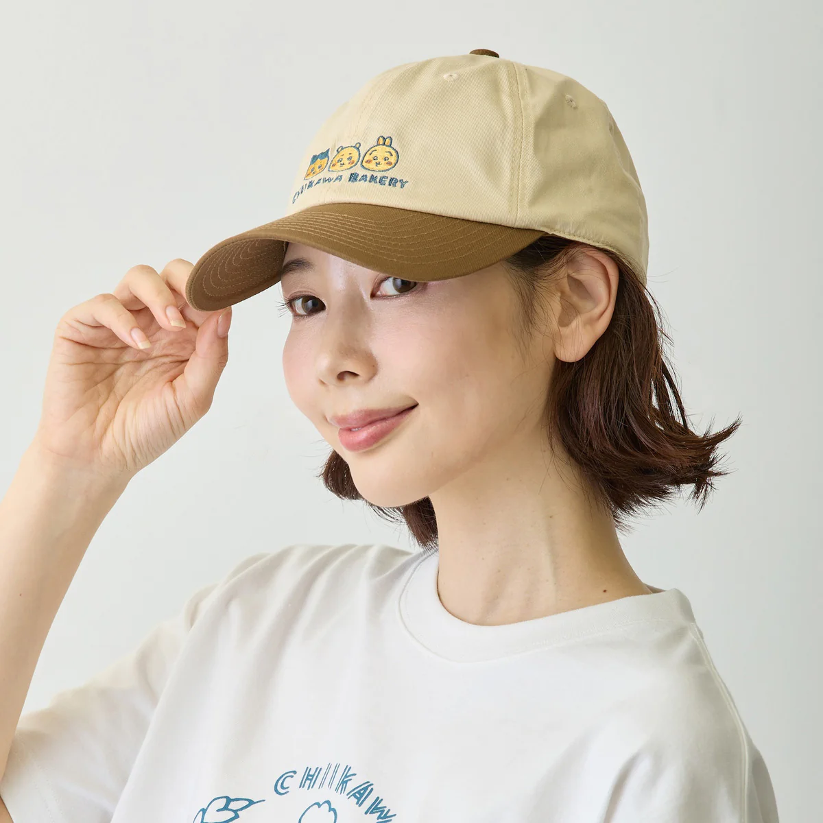 ちいかわ ちいかわベーカリー キャップ パンなトリオ ナチュラル - Image 3