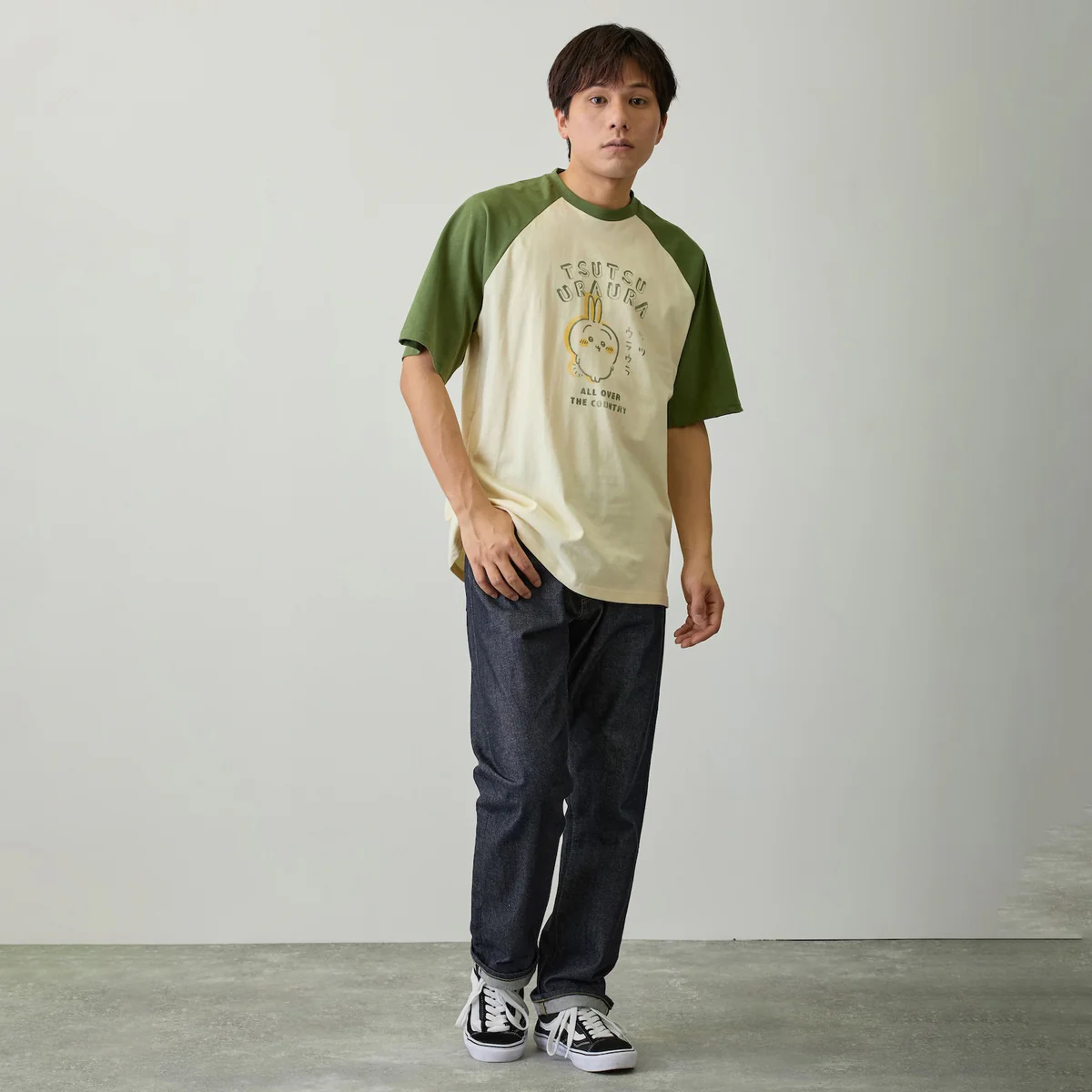 ちいかわ Tシャツ ツツウラウラ ナチュラル - Image 3