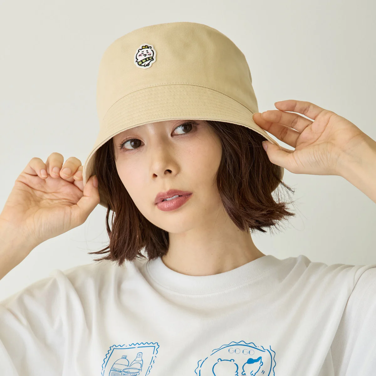 ちいかわ バケットハット 王冠 ベージュ - Image 6