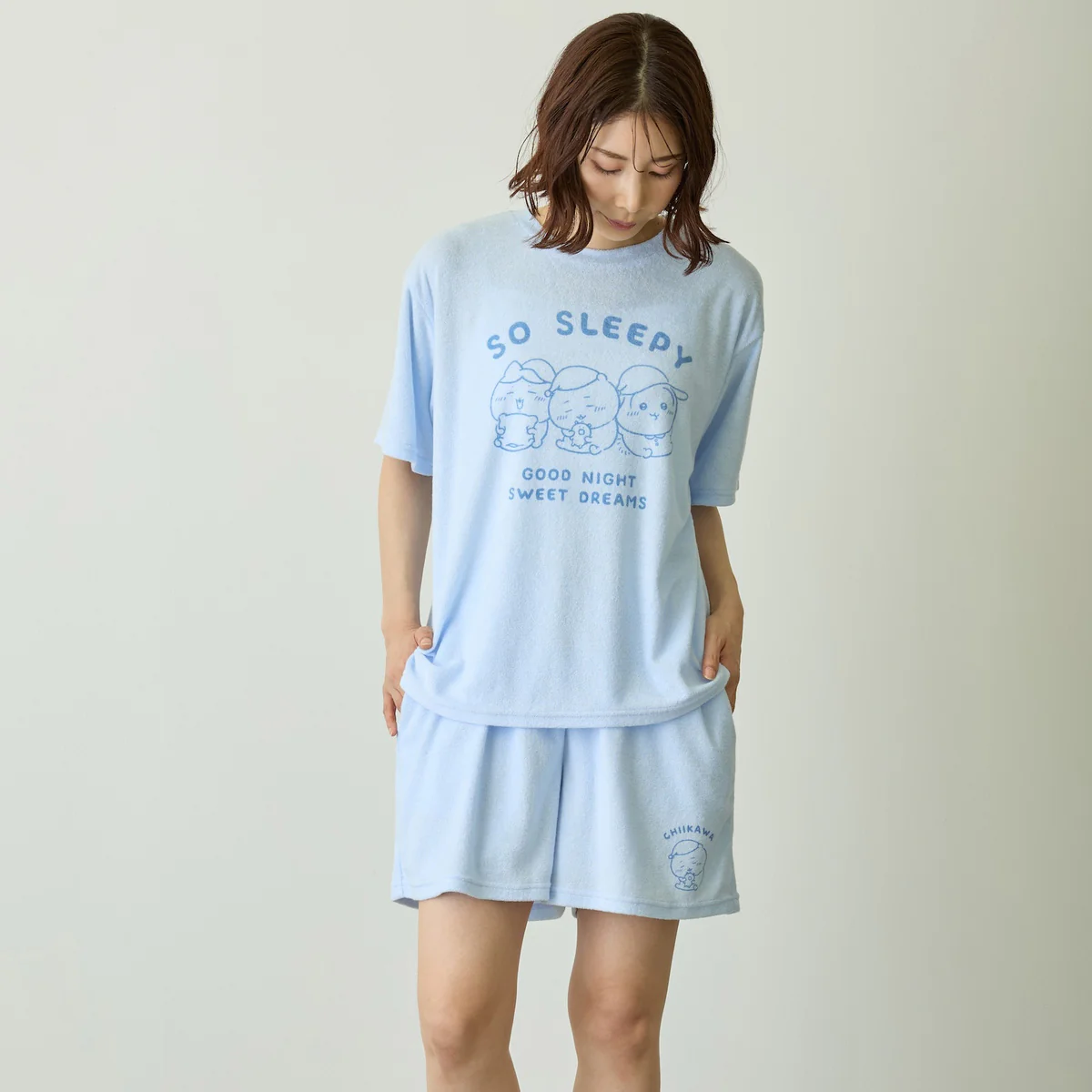 ちいかわ ルームウェアセットアップ SO SLEEPY ブルー - Image 4
