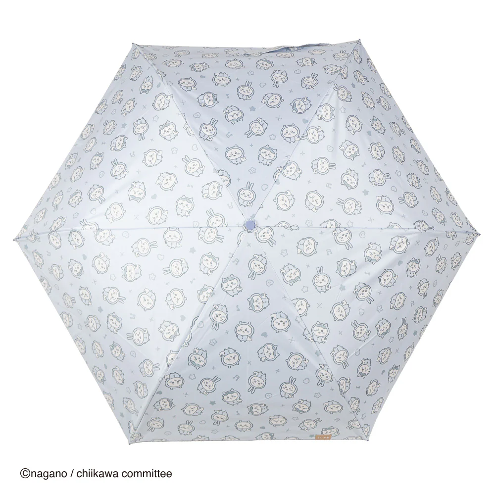 ちいかわ アニメ『ちいかわ』 カラビナ晴雨兼用折傘 50cm（パジャマ・ブルー） - Image 3