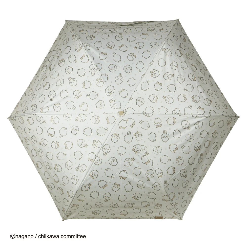 ちいかわ アニメ『ちいかわ』 カラビナ晴雨兼用折傘 50cm（ちいかわハチワレうさぎ・オフホワイト） - Image 3