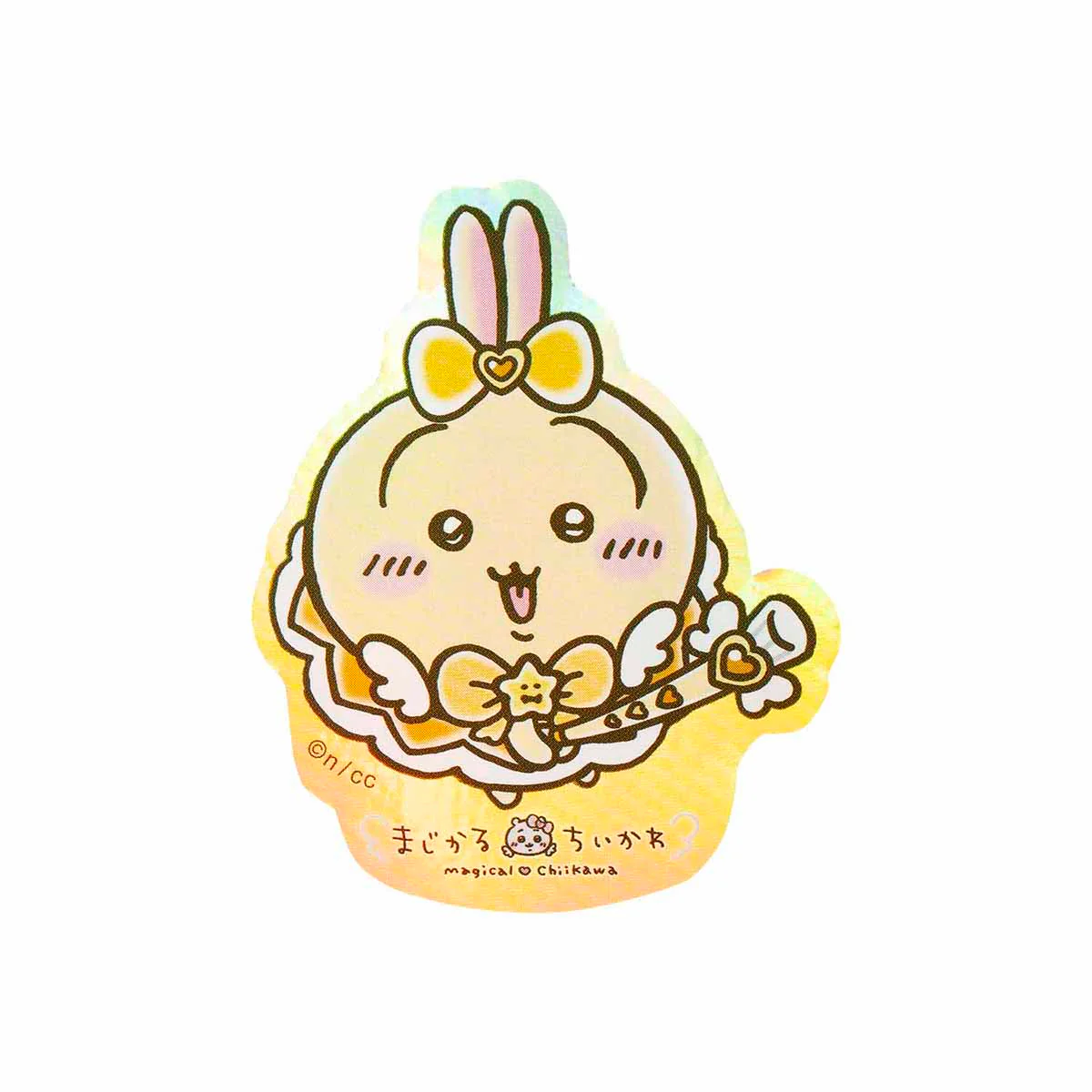 ちいかわ まじかるちいかわ スマホに貼れるサイズのホログラムステッカー（うさぎ） - Image 3