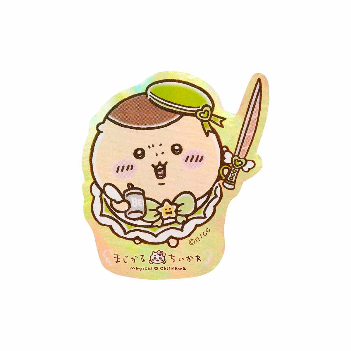 ちいかわ まじかるちいかわ スマホに貼れるサイズのホログラムステッカー（くりまんじゅう） - Image 3