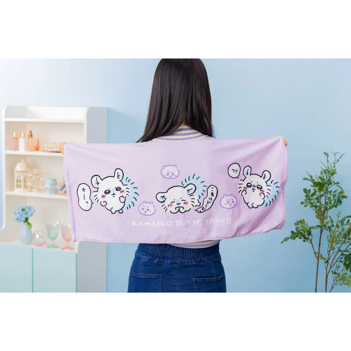 ちいかわ フェイスタオル（KAWAIKO BUTTE YARU！！） - Image 2