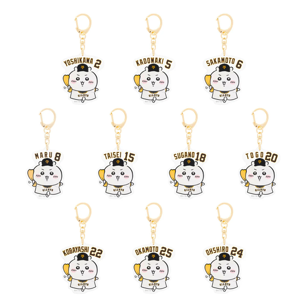 【予約】ちいかわ×読売ジャイアンツ トレーディング選手名アクリルキーホルダー（全10種）【2024年8月中旬より順次発送予定（発送延期の場合もキャンセル不可）】【通常商品と同時購入・配送希望日指定不可】【キャンペーン対象外】 - Image 2