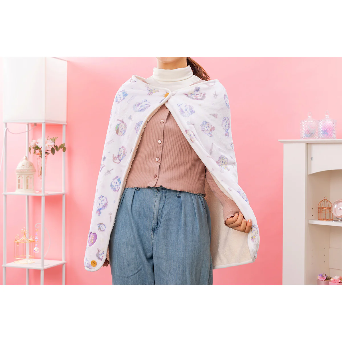 ちいかわ まじかるちいかわ あったか収納ポケット付き3WAYブランケット - Image 4