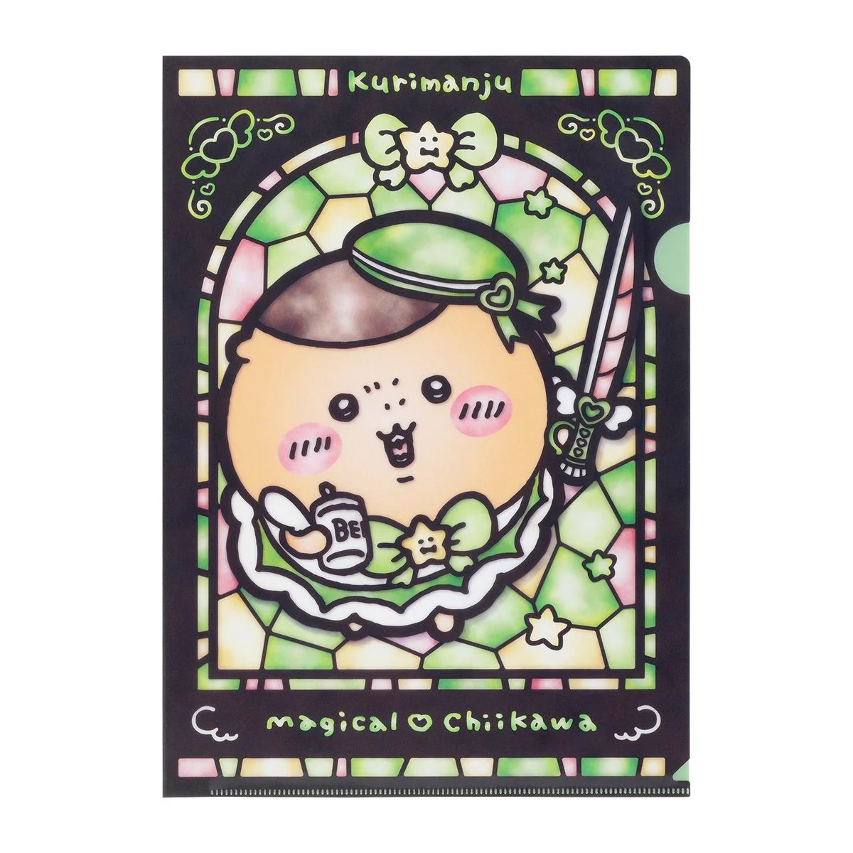 ちいかわ まじかるちいかわ ステンドグラス風クリアファイル（くりまんじゅう） - Image 3