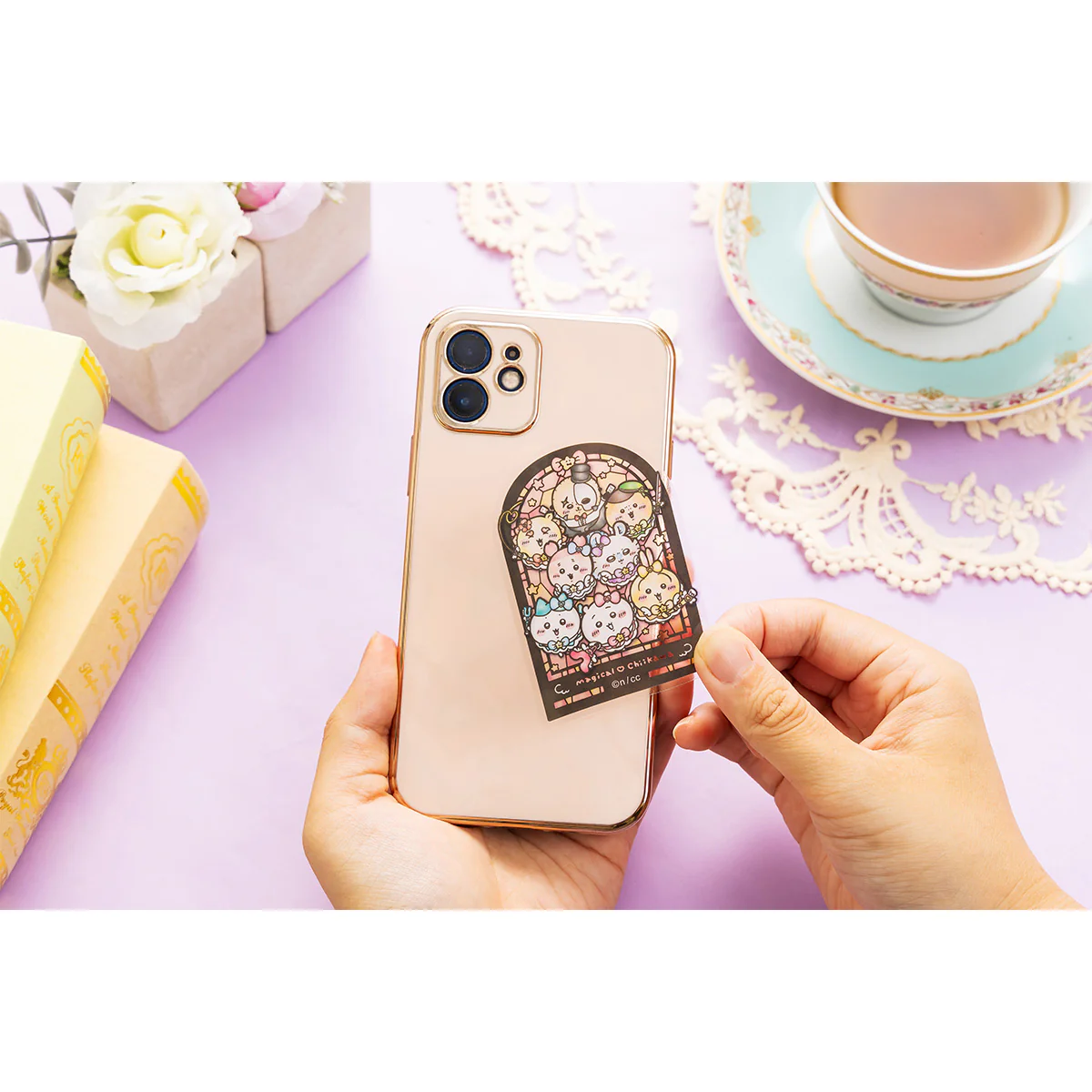 ちいかわ まじかるちいかわ ステンドグラス風スマホに貼れるサイズのステッカー(大集合) - Image 2