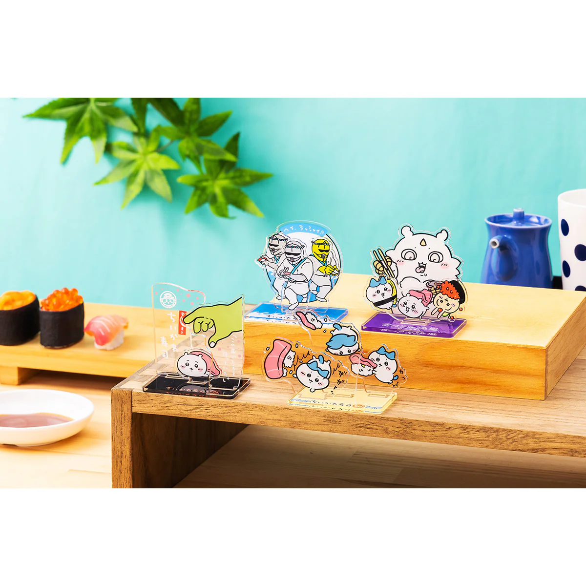 ちいかわ ちいかわ寿司 レイヤーアクリルスタンド（こけまくりハチワレ） - Image 2