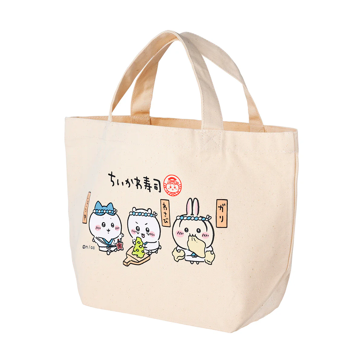 ちいかわ ちいかわ寿司 ランチサイズトートバッグ（お寿司屋さんなみんな） - Image 4