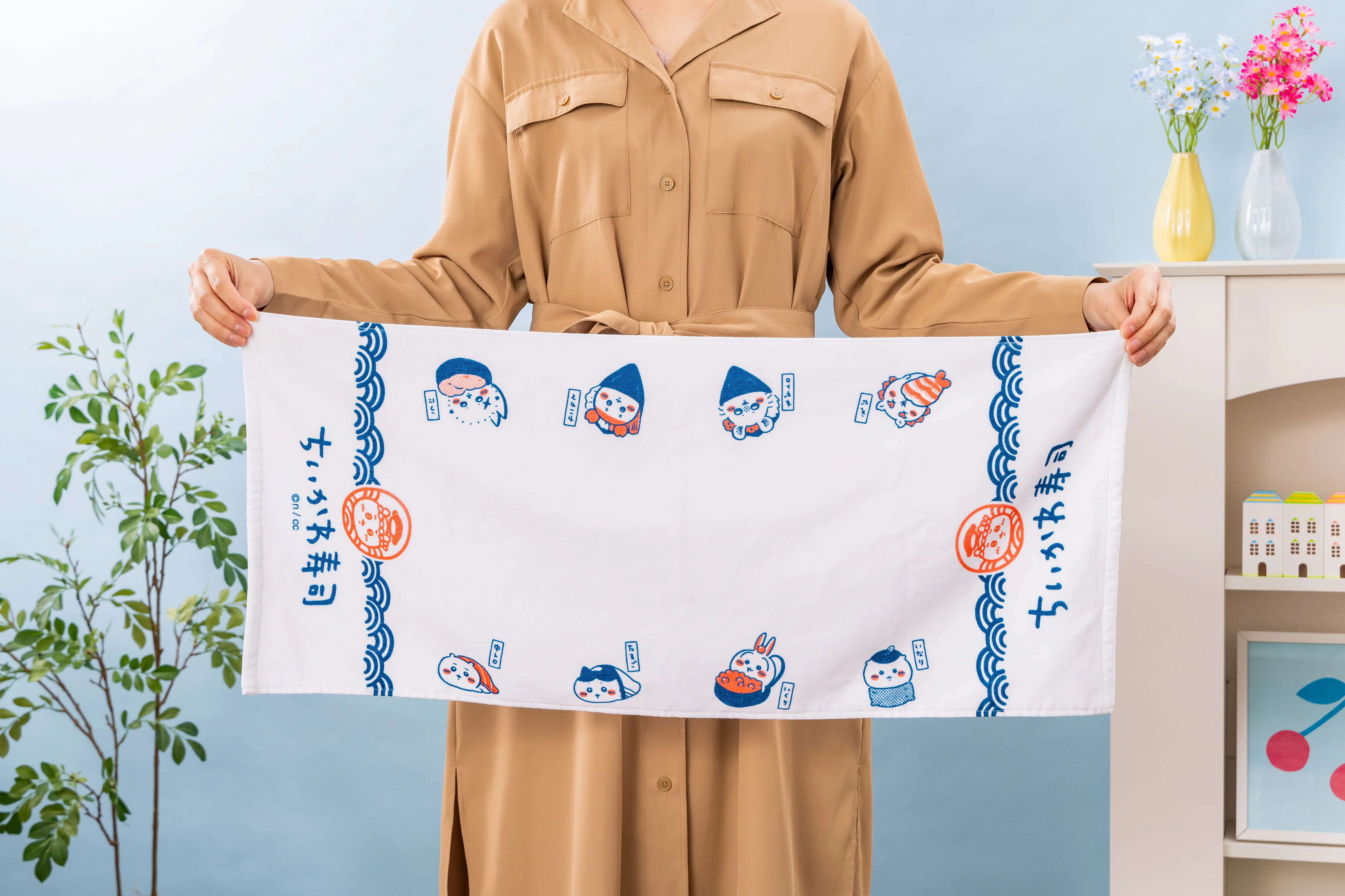 ちいかわ ちいかわ寿司 フェイスタオル（お寿司なみんな） - Image 2