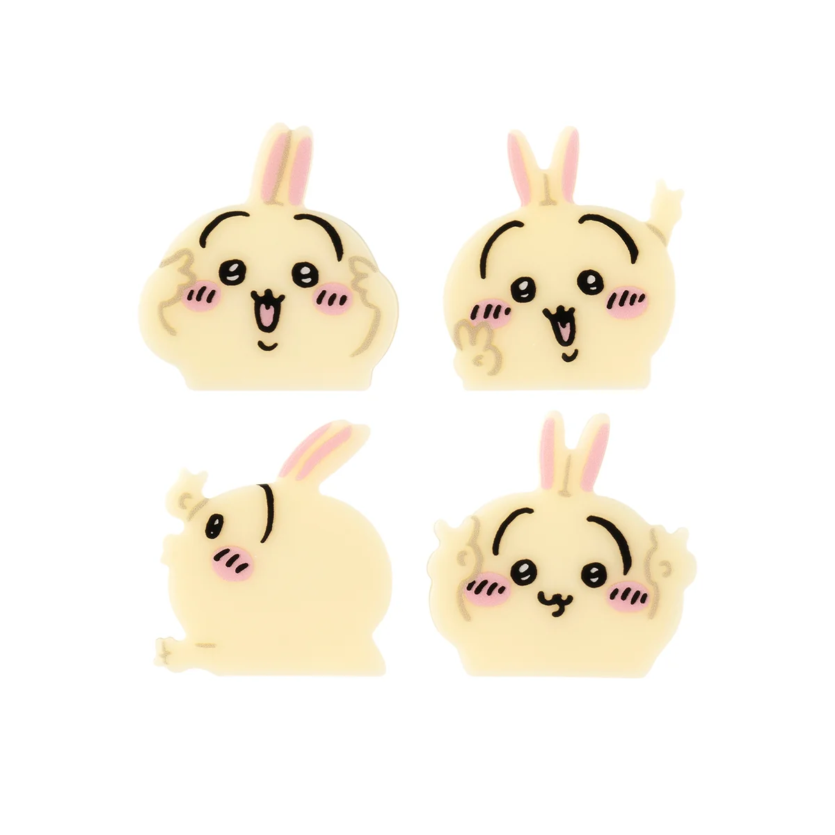 ちいかわ 4個セットアクリルバッジ（ピースなうさぎ） - Image 3
