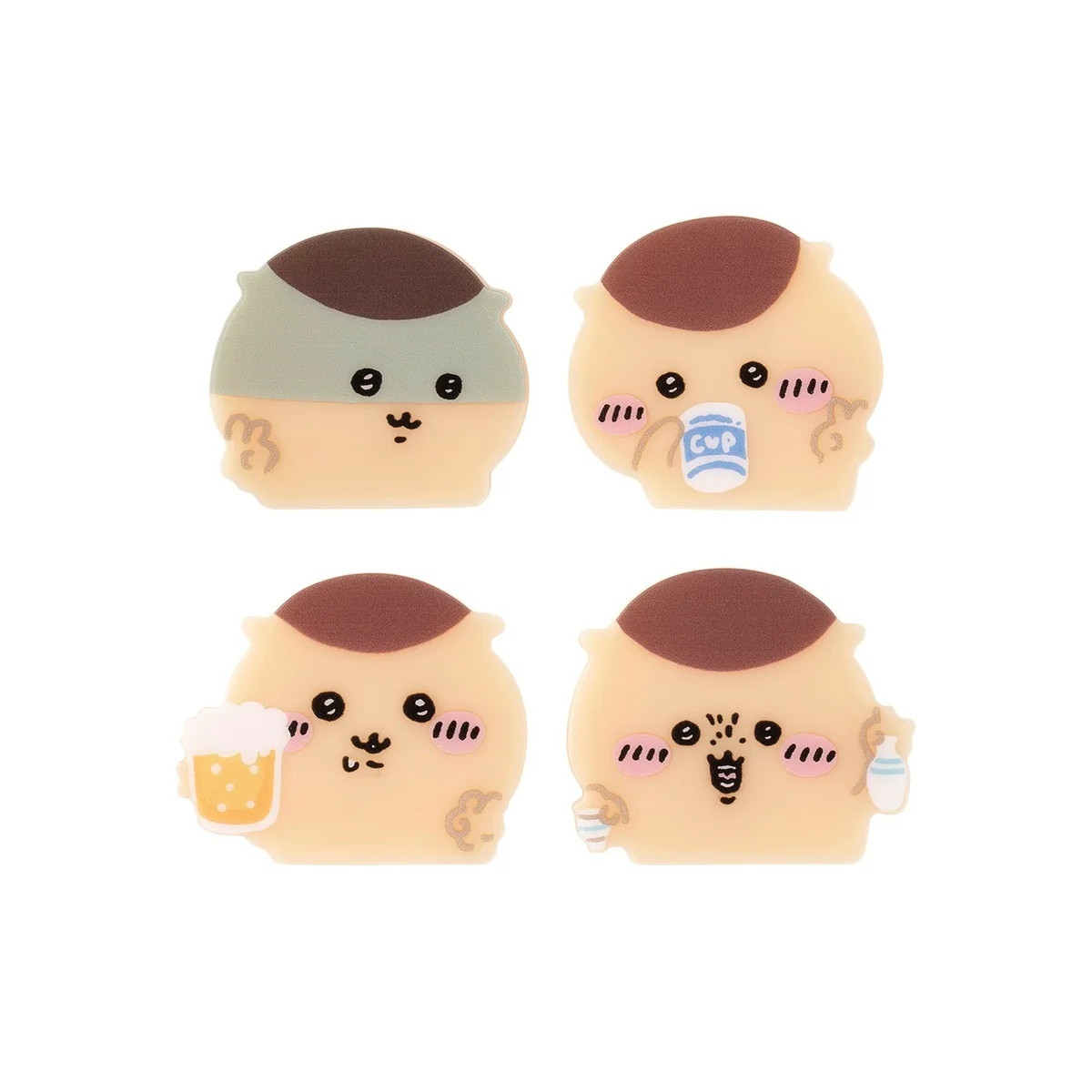ちいかわ 4個セットアクリルバッジ(ピースなくりまんじゅう) - Image 3