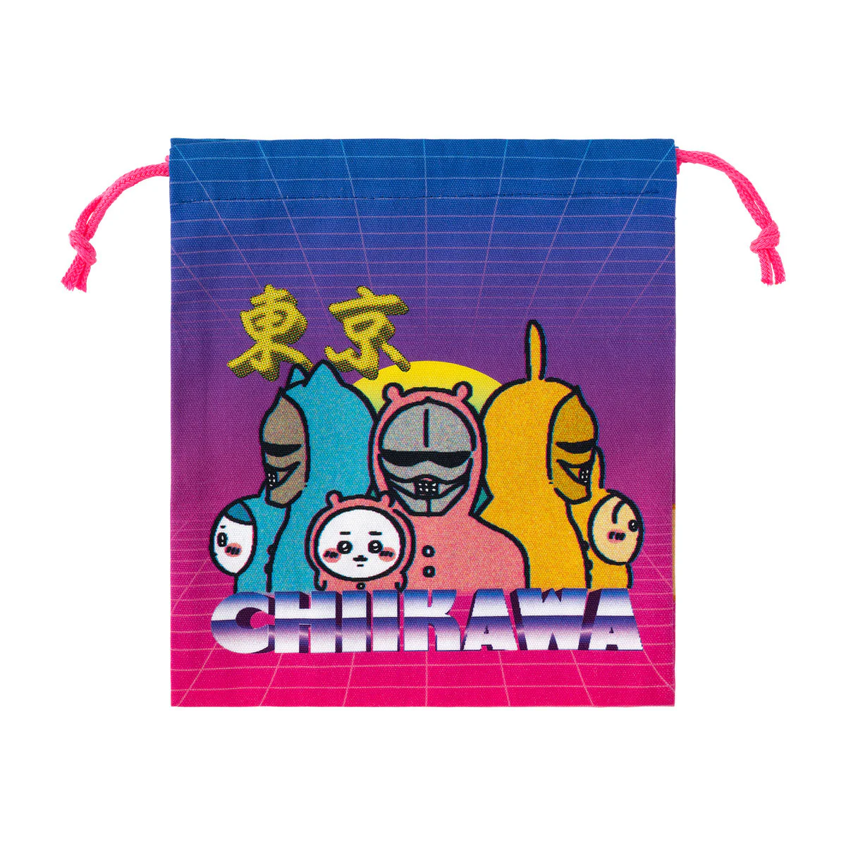 ちいかわ トーキョーちいかわ ほどよいサイズの巾着（パジャマ） - Image 4