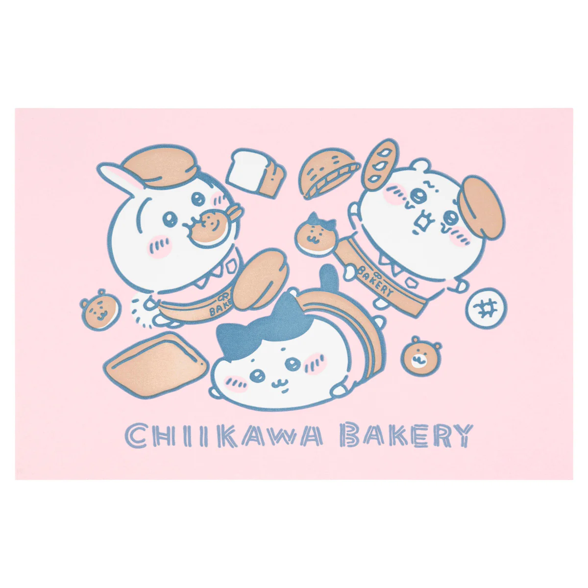 ちいかわ ちいかわベーカリー 活版ポストカード（転びまくるトリオ） - Image 3