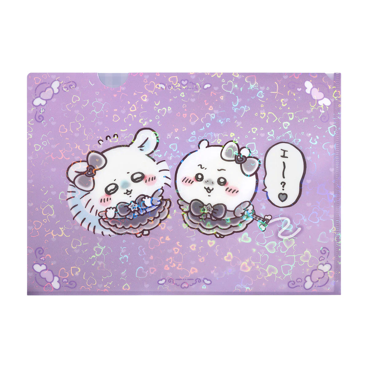 ちいかわ まじかるちいかわ 悪いバージョンなホログラムクリアファイル（ちいかわとモモンガ） - Image 4