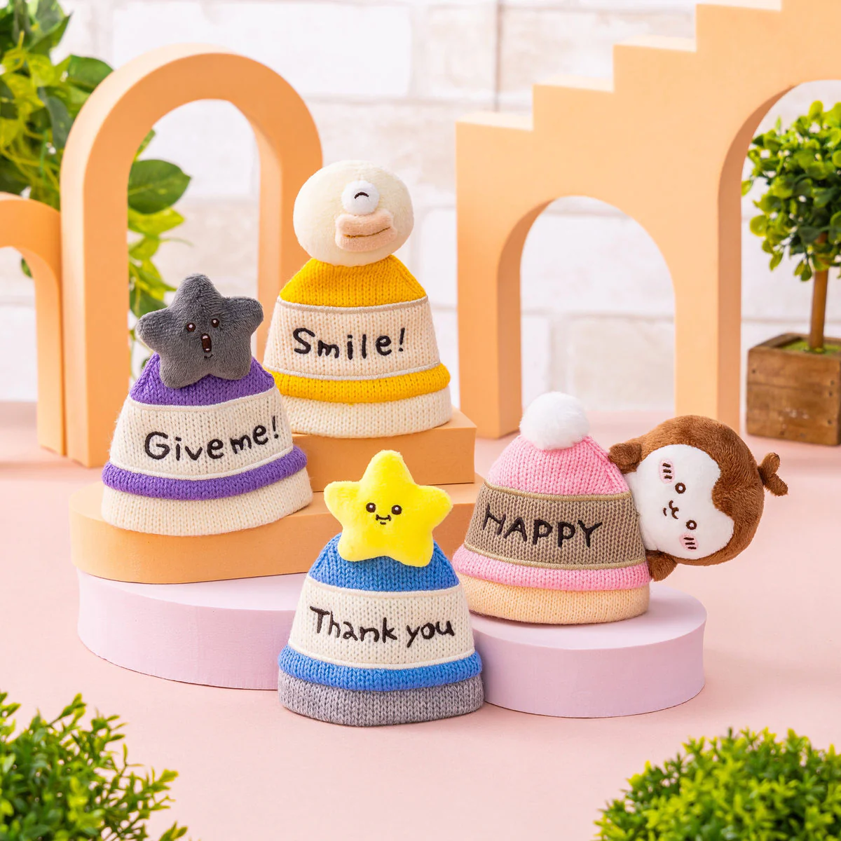 ちいかわ ちいかわパーク マスコットサイズなニット帽キーホルダー（星） - Image 3