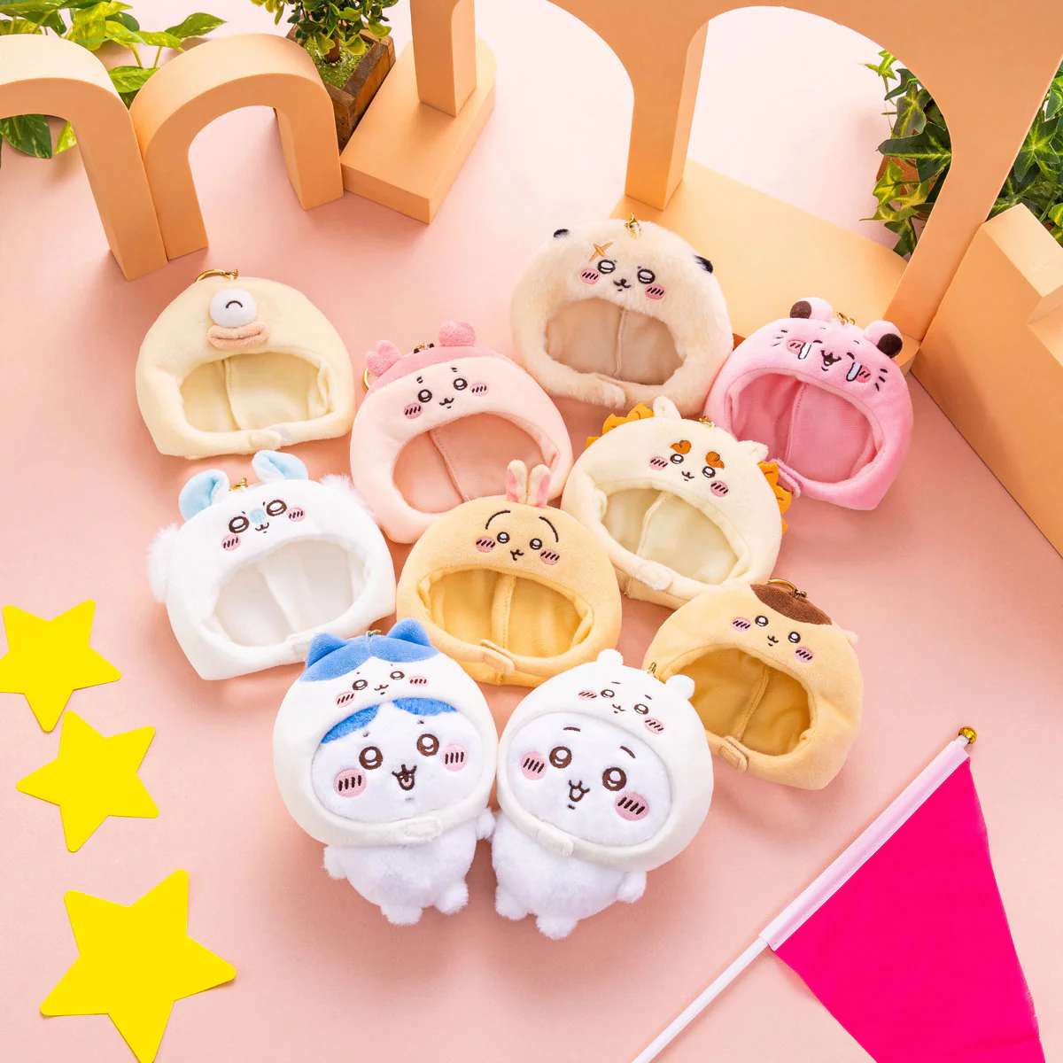 ちいかわ ちいかわパーク マスコットサイズなうきうきぬいぐるみキャップ（ハチワレ） - Image 3