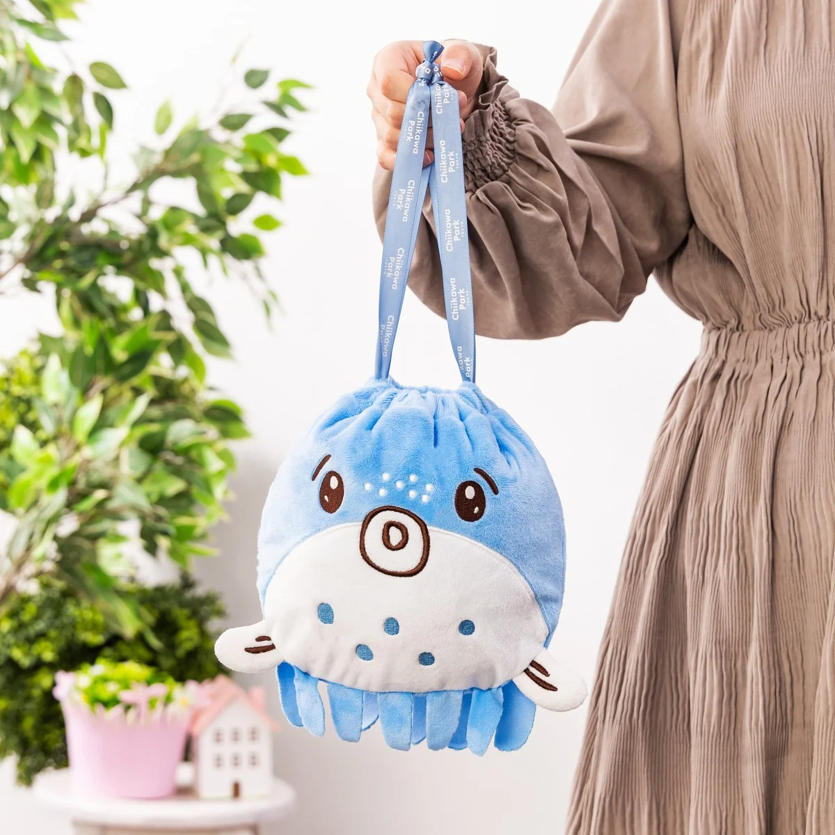 ちいかわ ちいかわパーク おかお巾着（古本屋） - Image 3