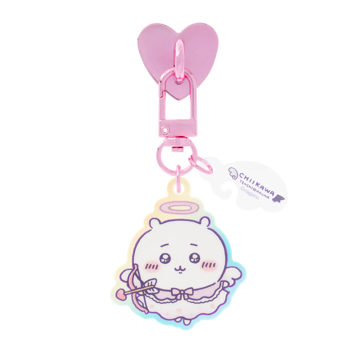 ちいかわ てんし♡あくま キーリングチャーム付きキーホルダー（てんしなちいかわ） - Image 4