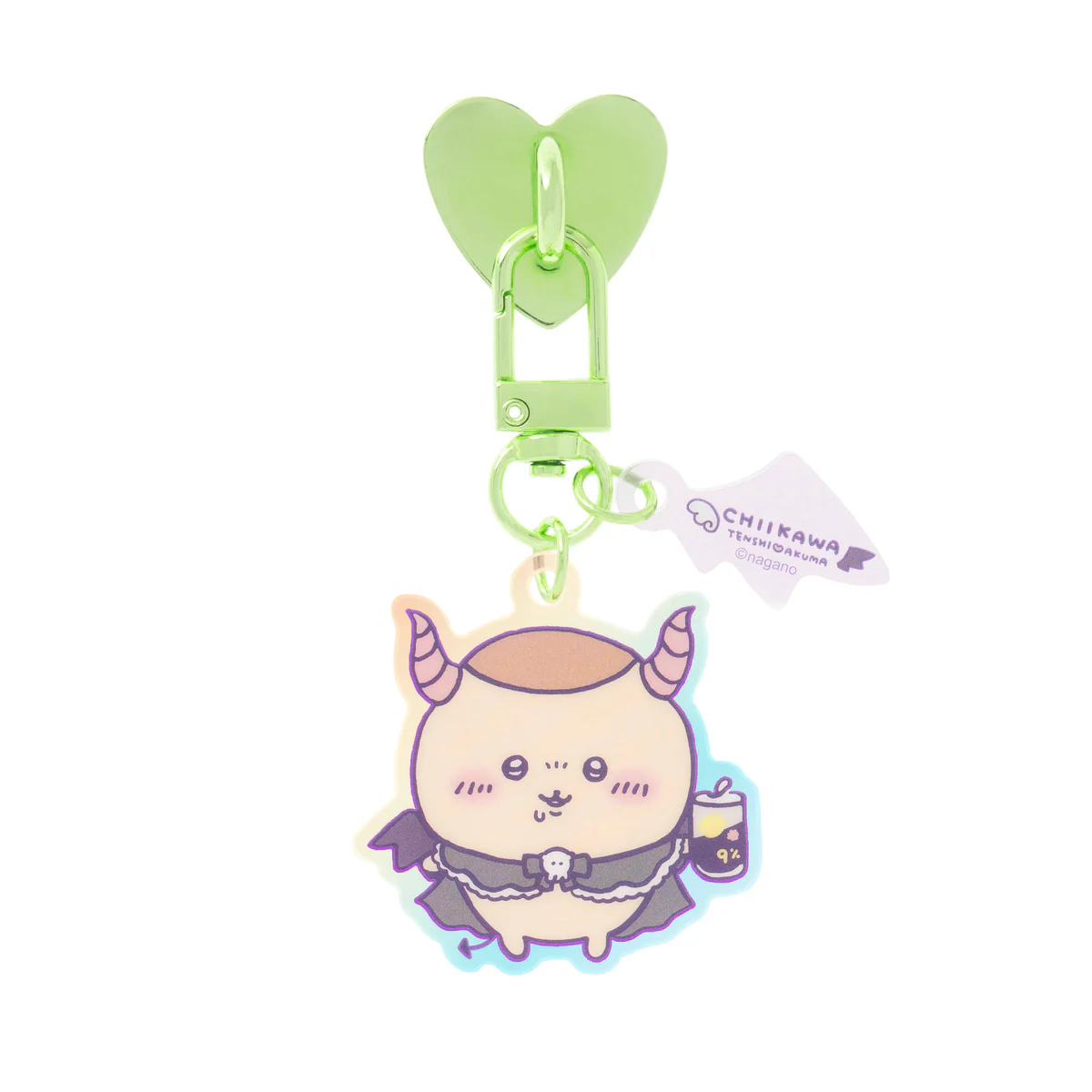 ちいかわ てんし♡あくま キーリングチャーム付きキーホルダー（あくまなくりまんじゅう） - Image 4
