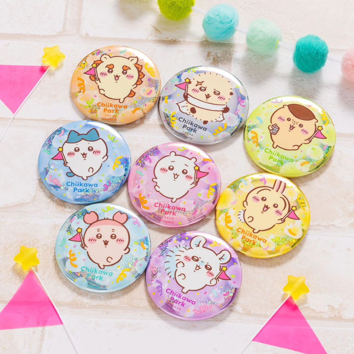 ちいかわ ちいかわパーク トレーディングホログラム缶バッジ～フラッグ～（全8種） - Image 2