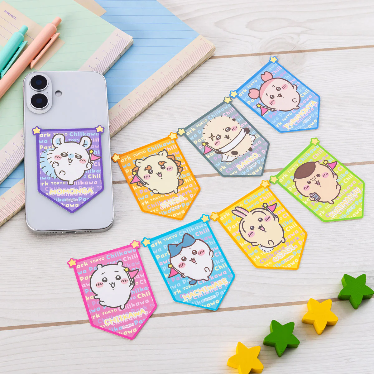 ちいかわ ちいかわパーク スマホに貼れるサイズのフラッグステッカー（ハチワレ） - Image 2