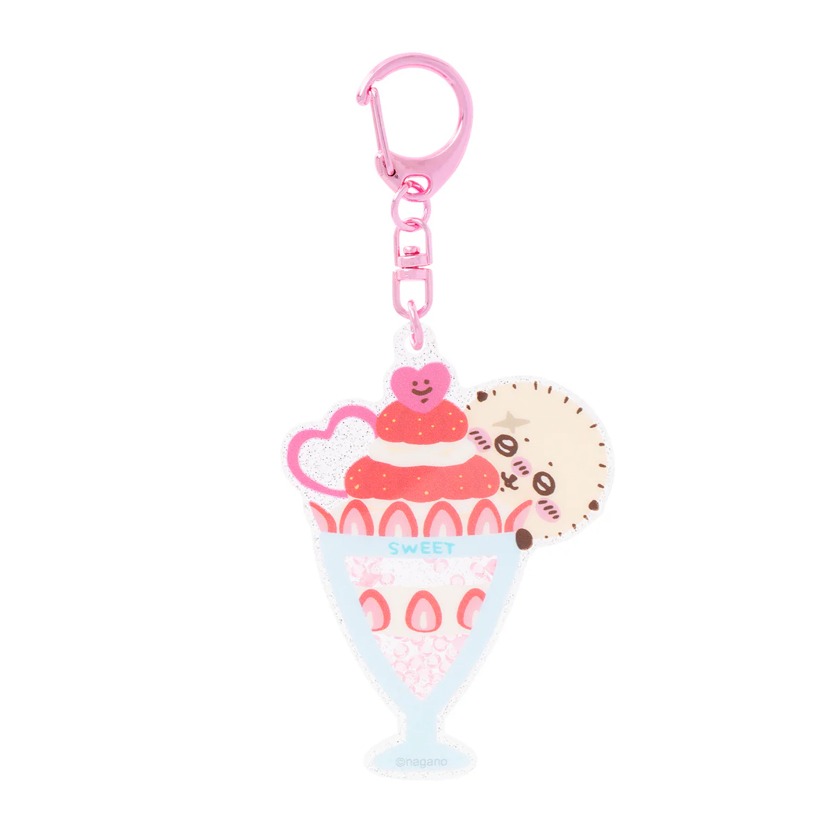 ちいかわ ラッコのシャカシャカキーホルダー（いちごパフェ） - Image 4