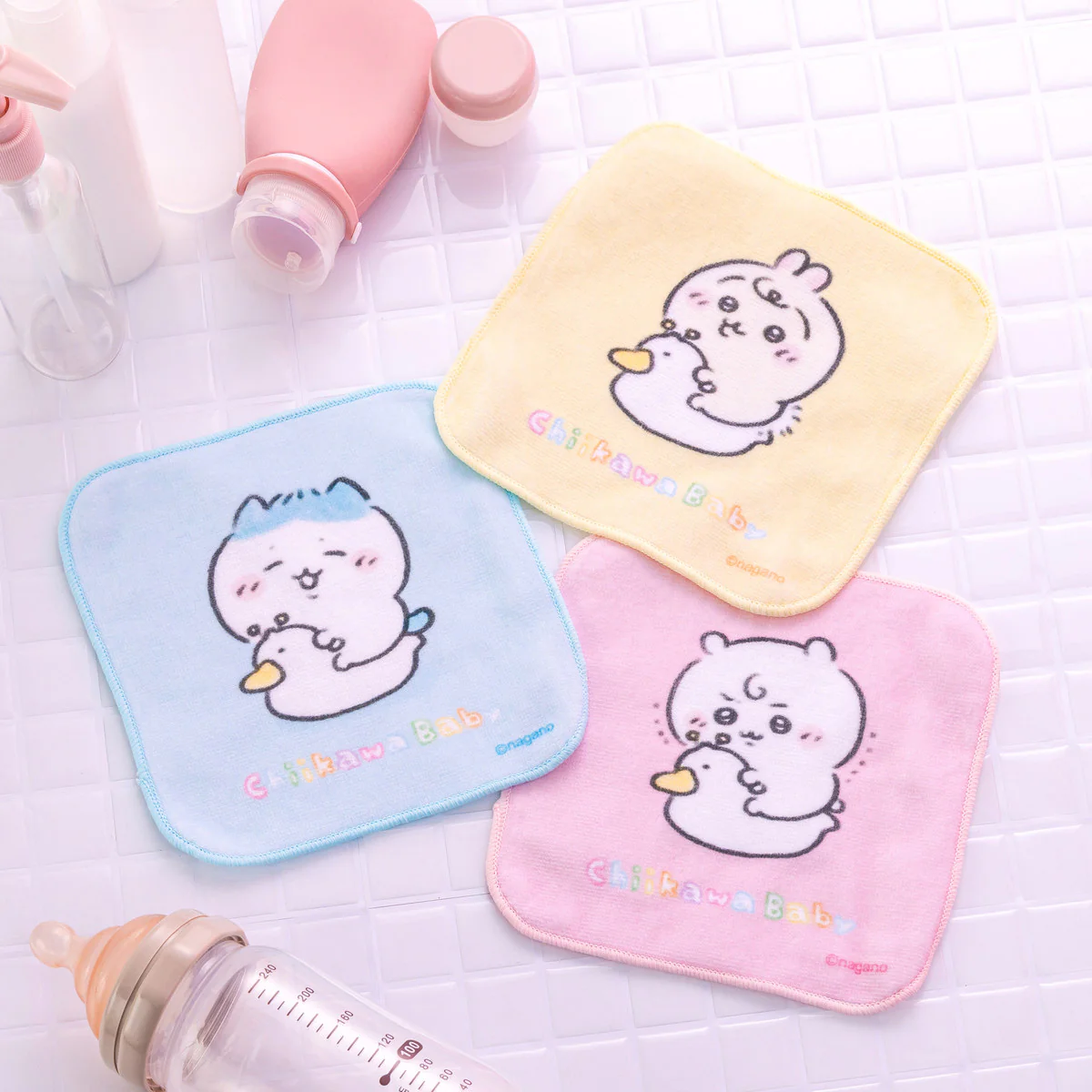 ちいかわ Chiikawa Baby スクエア3枚セットタオル（おまる） - Image 2