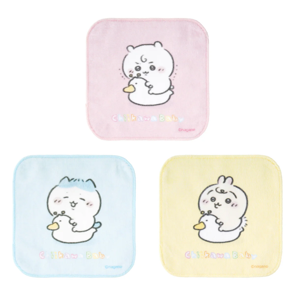 ちいかわ Chiikawa Baby スクエア3枚セットタオル（おまる） - Image 4