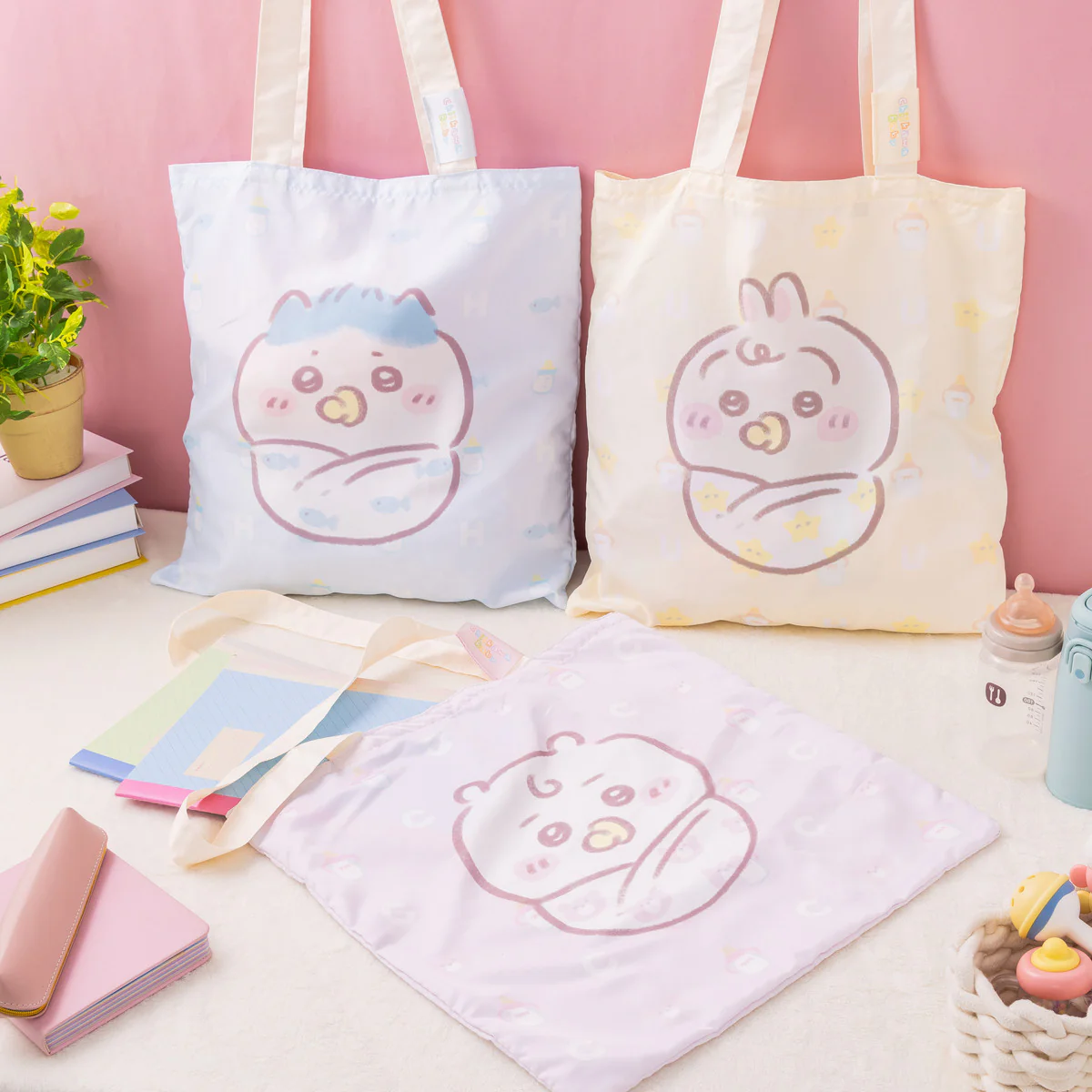 ちいかわ Chiikawa Baby 大きめポケッタブルエコバッグ(ハチワレ) - Image 2