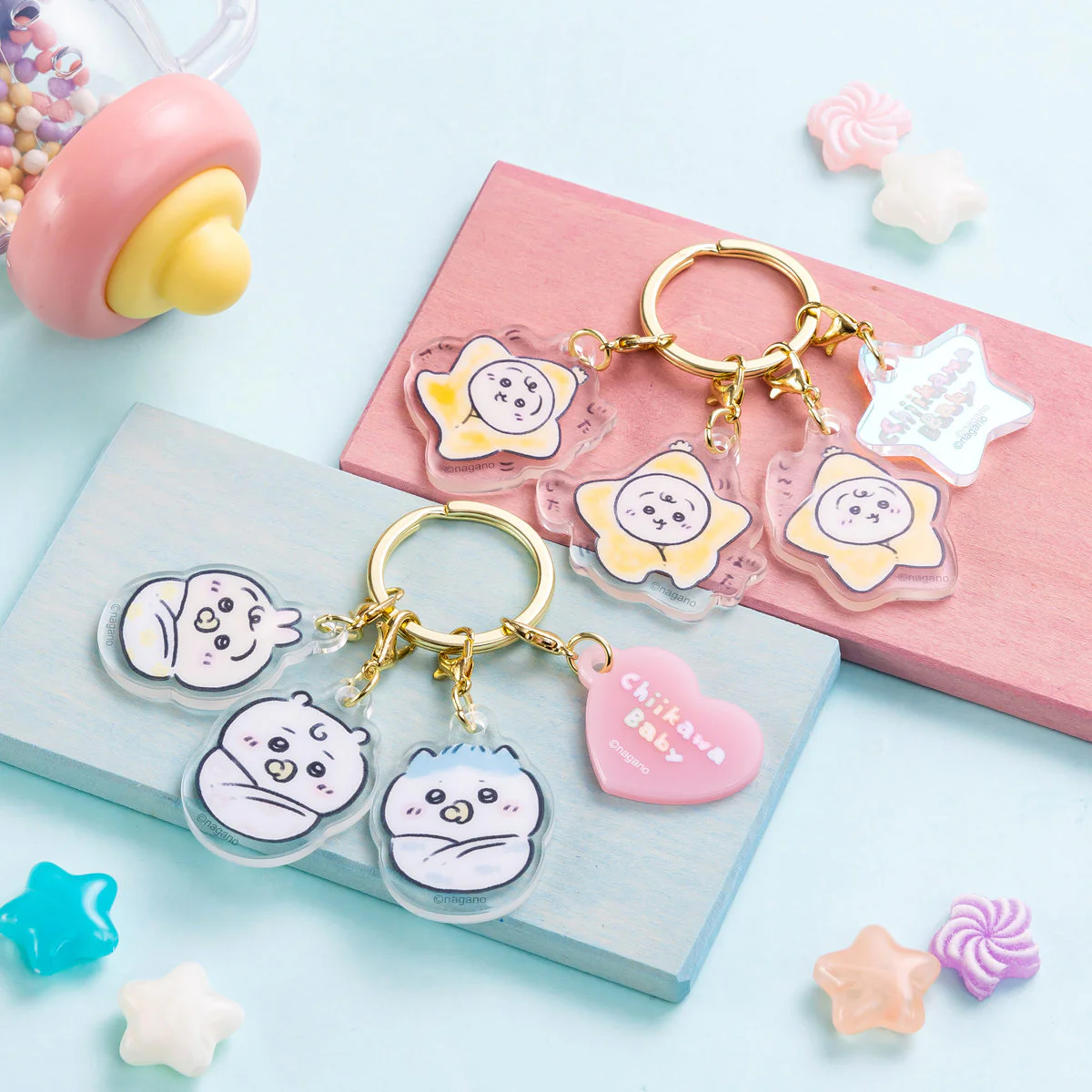 ちいかわ Chiikawa Baby おくるみなアクリルチャームセット（おくるみトリオ） - Image 2