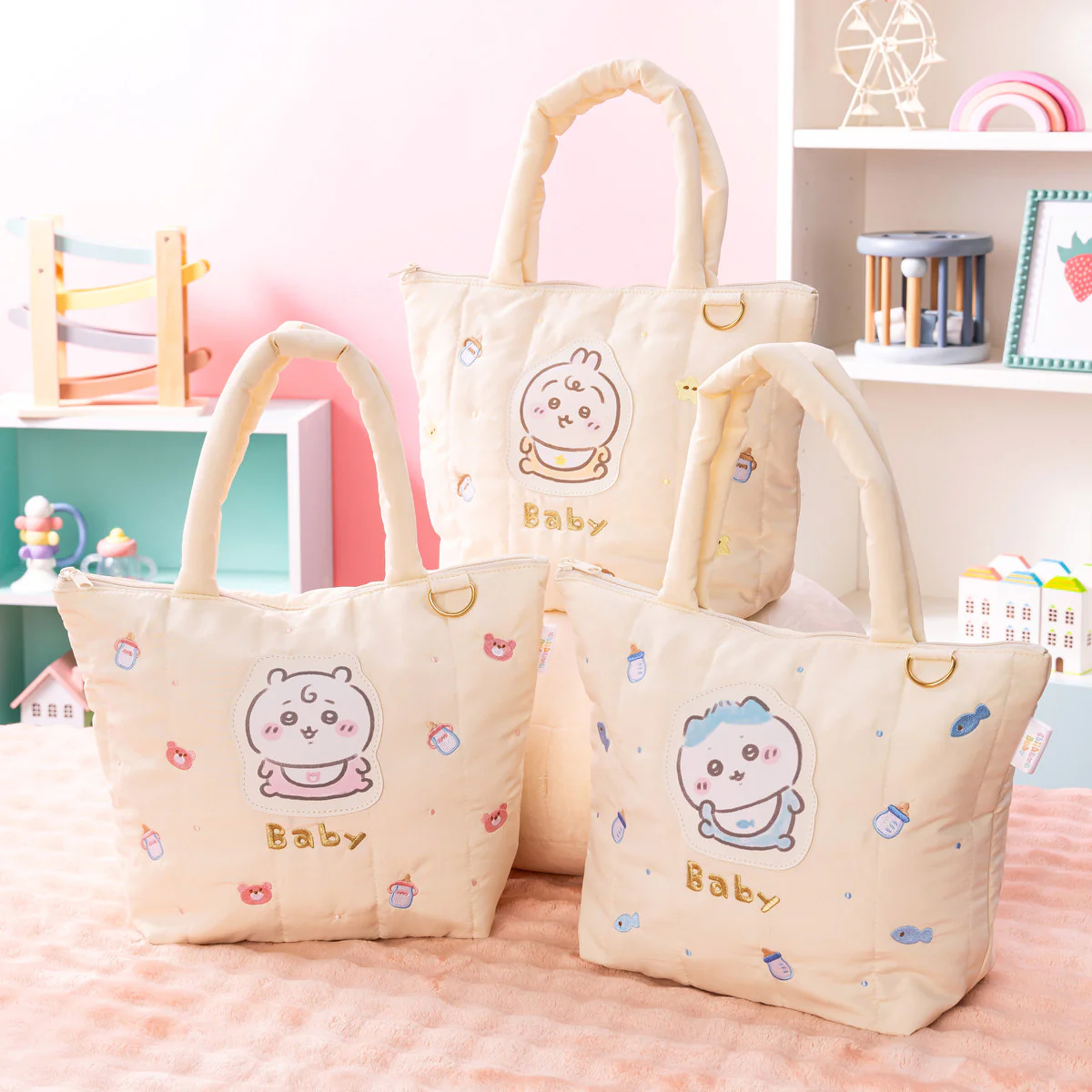 ちいかわ Chiikawa Baby キルティングトートバッグ（ハチワレ） - Image 2