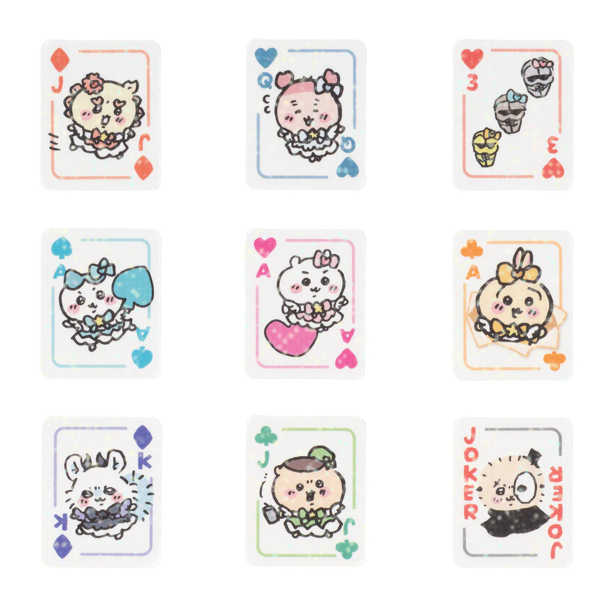 ちいかわ まじかるちいかわ トランプなきらきらフレークシール - Image 3