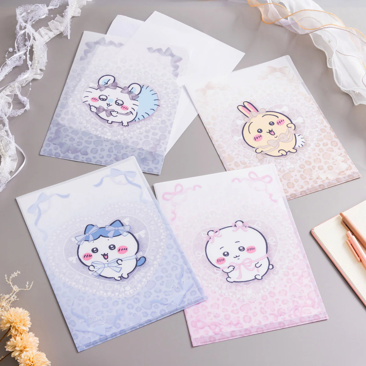 ちいかわ Go!HARAJUKU クリアファイル（リボン モモンガ） - Image 2